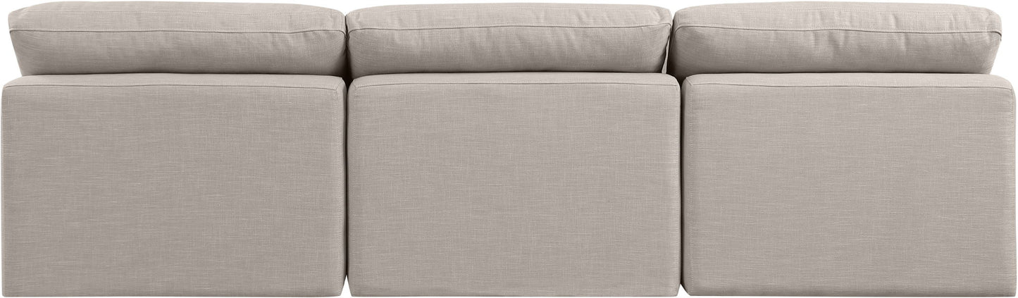 Indulge - Linen 3 Seat Modular Armless Sofa