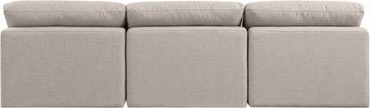 Indulge - Linen 3 Seat Modular Armless Sofa