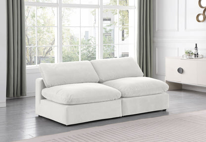 Comfy - Velvet Modular Armless Sofa 2 Seats