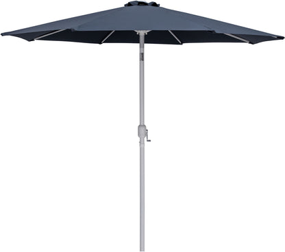 Fiji - Aluminum Patio Umbrella With Round Teak And White Base