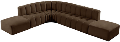 Arc - Velvet 7 Piece Corner Modular Sofa