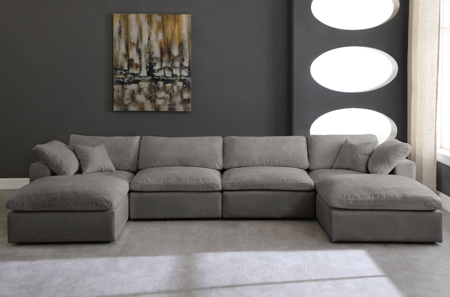 Cozy - 6 Piece Modular Double Chaise Sectional