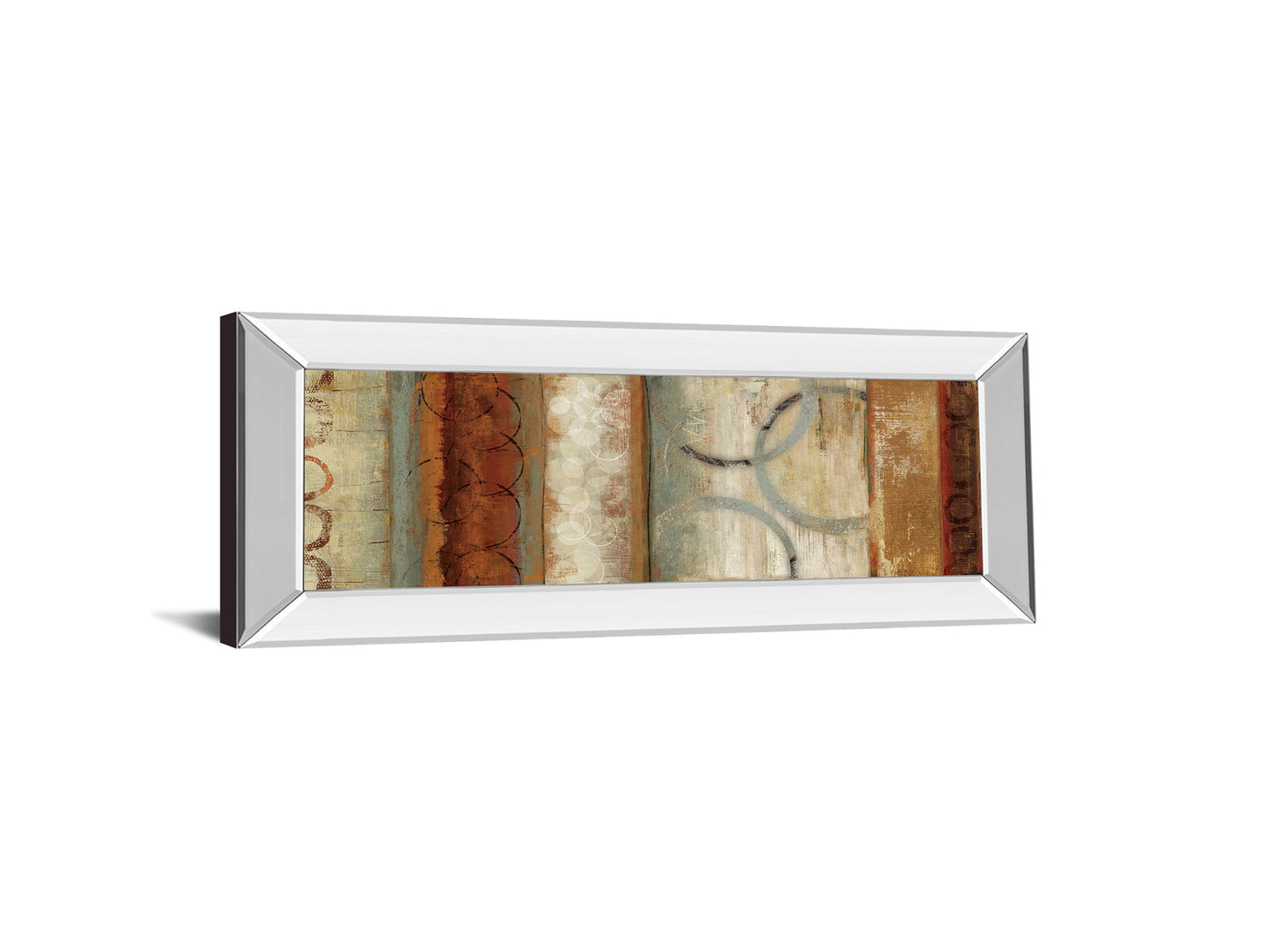 Juncture Il By Tom Reeves - Mirror Framed Print Wall Art - Light Brown