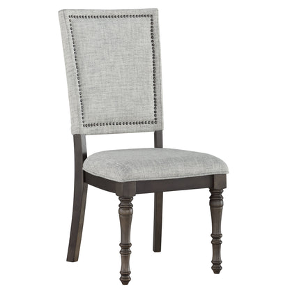 Linnett - Upholstered Back Chair (Set of 2) - Dark Brown