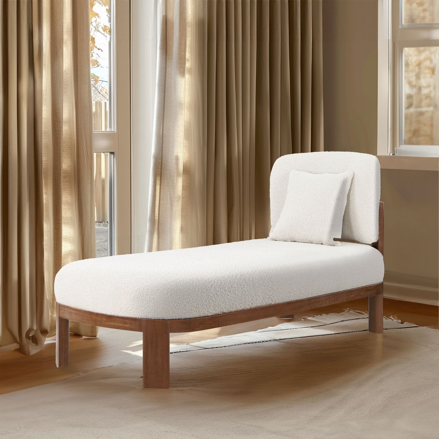 Maybourne - Chaise / Bench - Cream