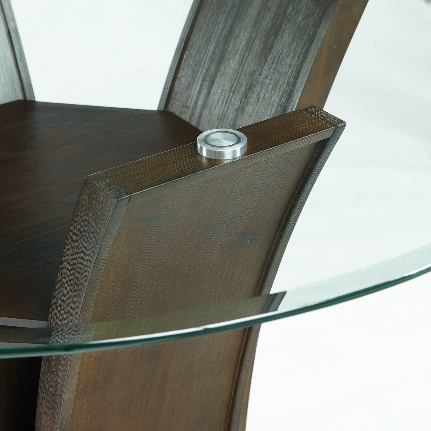 Dapper - Mesa de comedor redonda con altura de mostrador