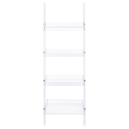 Amaturo - 4-Shelf Acrylic Ladder Bookshelf - Clear
