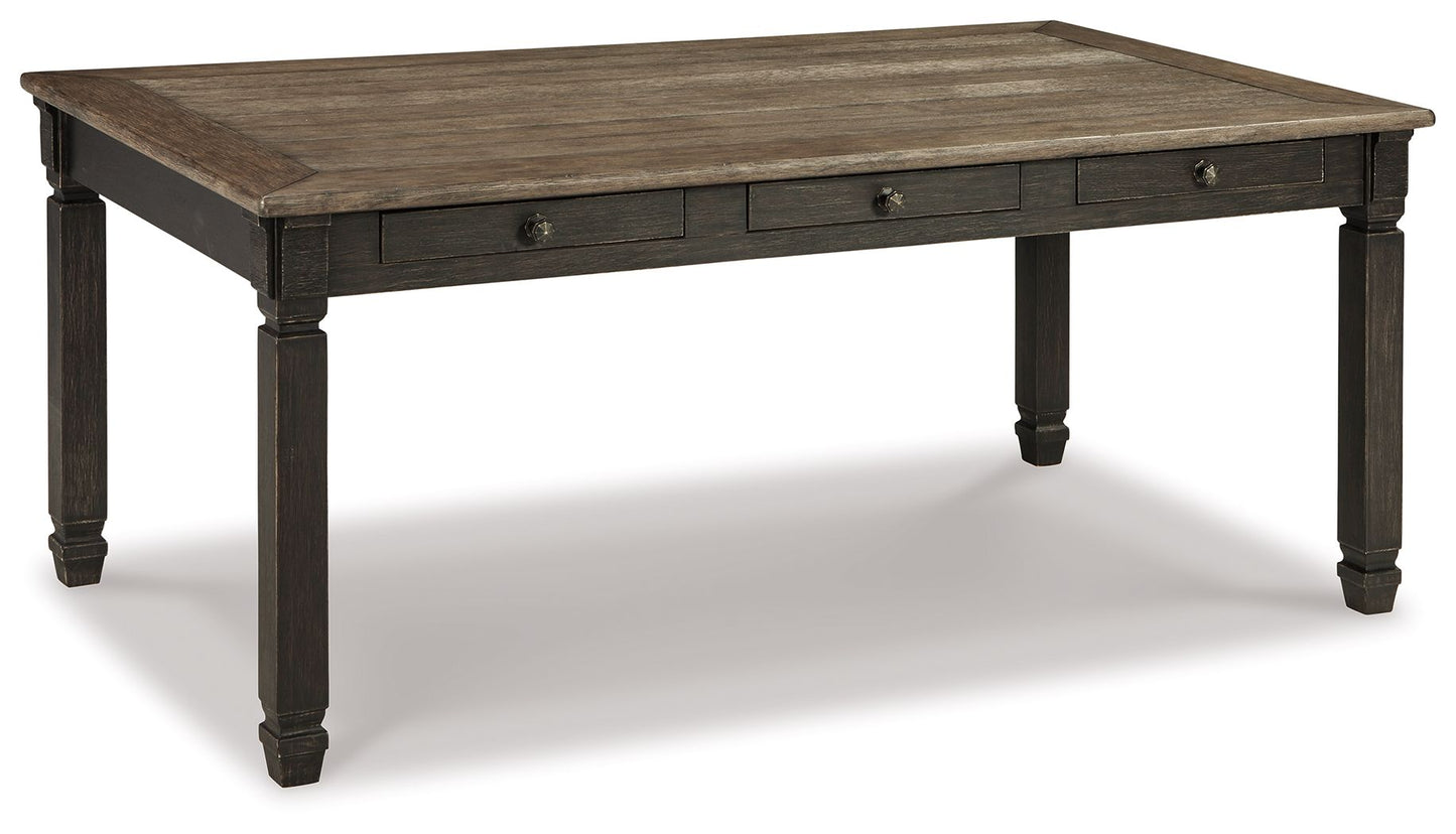 Tyler - Negro / Gris - Mesa de comedor rectangular