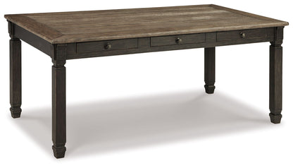 Tyler - Negro / Gris - Mesa de comedor rectangular
