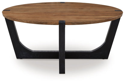 Hanneforth - Marrón - Mesa de cóctel redonda