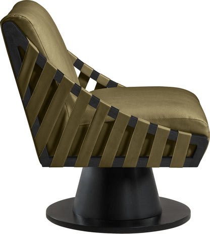 Millwin - Swivel Accent Chair With Black Base