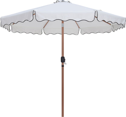 Amalfi - Patio Umbrella - White Base / Light Brown Pole