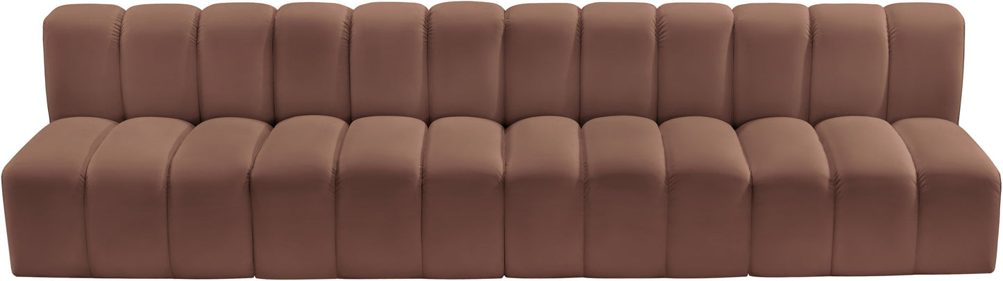 Arc - Faux Leather 4 Seats Modular Sofa