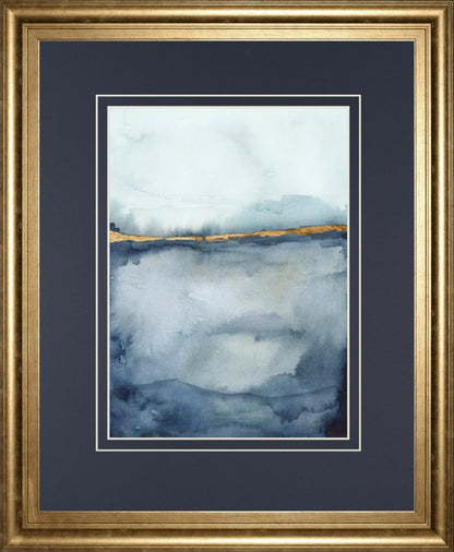 34x40 Coastal Horizon II By Victoria Borges - Blue