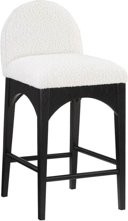 Waldorf - Boucle Stool With Black Legs