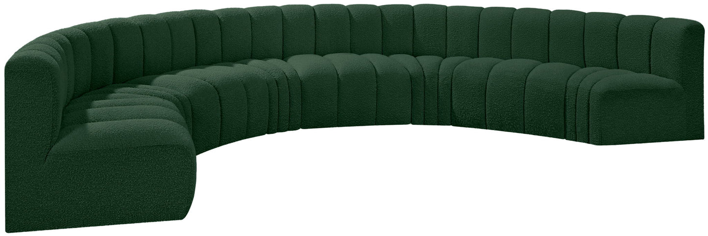 Arc - Boucle Fabric 8 Piece U-Shaped Modular Sofa