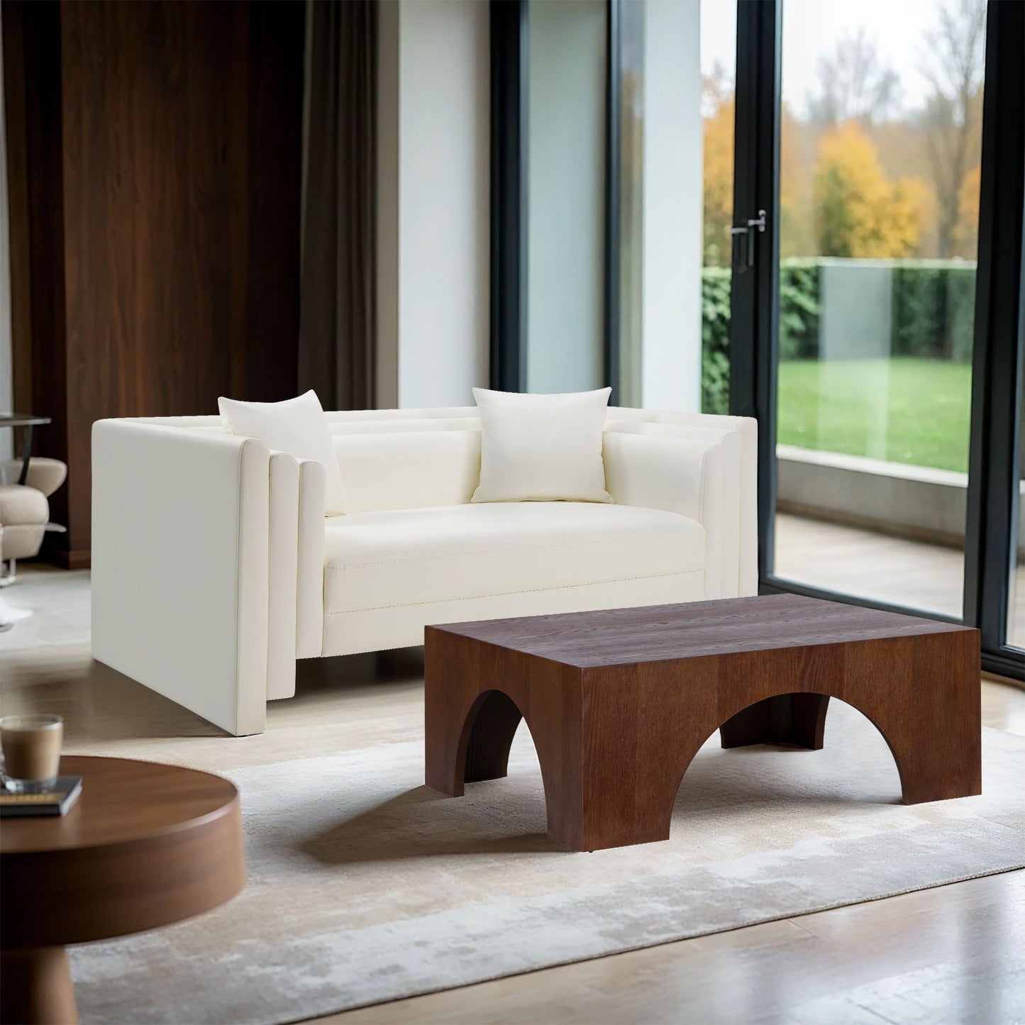 Everett - Vegan Leather Upholstered Loveseat