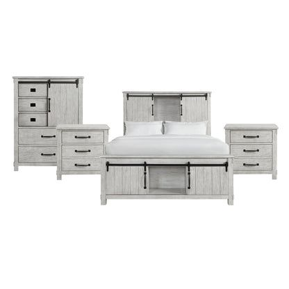 Scott - Juego de dormitorio con plataforma y almacenamiento