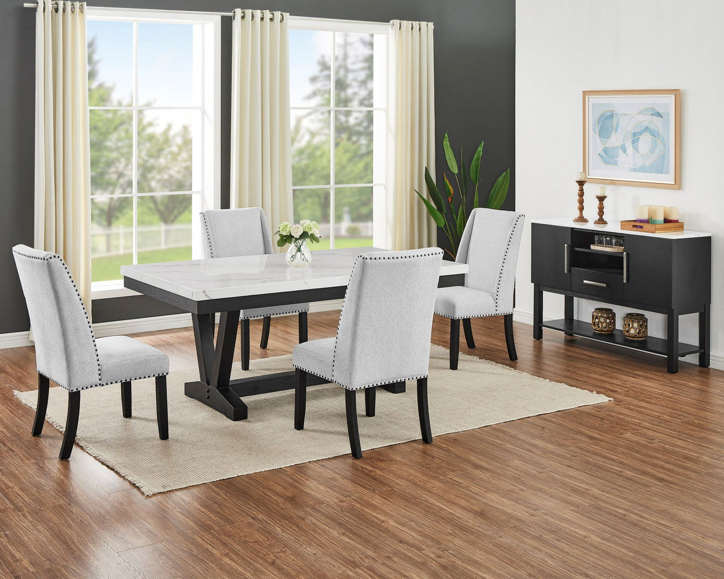 Vance - Dining Room Set - Charcoal / Gray