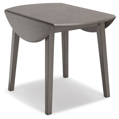 Shullden - Gris - 5 piezas. - Mesa abatible, 4 sillas auxiliares