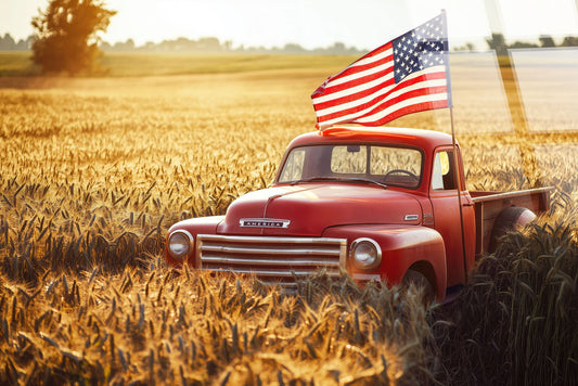 "Rustic Patriot" Tempered Glass - Gold