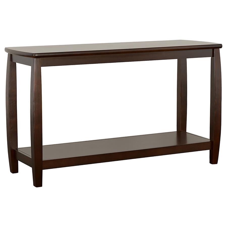 Dixon - Mesa de sofá rectangular con estante inferior - Espresso