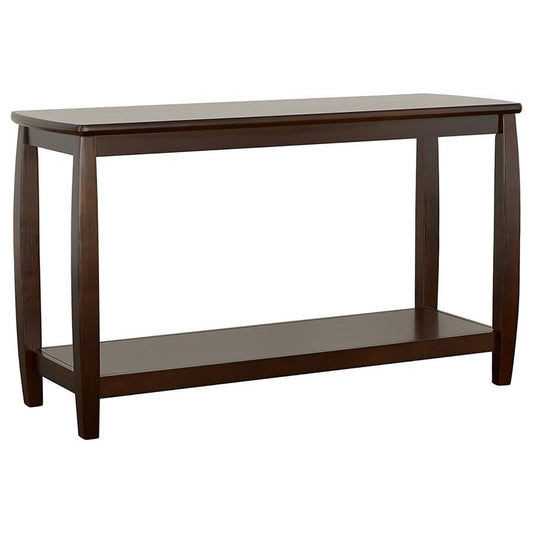 Dixon - Mesa de sofá rectangular con estante inferior - Espresso