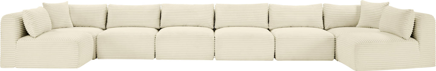 Shaggy - 8 Piece Modular U-Shaped Armless Sectional