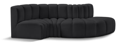 Arc - Faux Leather 4 Piece L-Shaped Modular Sofa