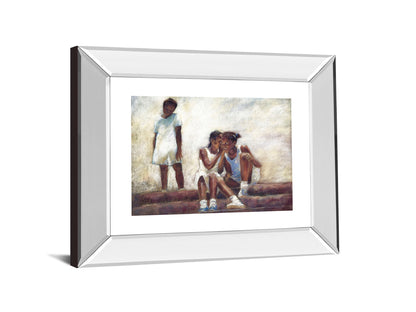 Secrets By Sharon Wilson - Mirror Framed Print Wall Art - Beige