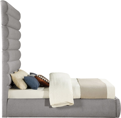 Adam - Boucle Fabric Bed With 89" Headboard