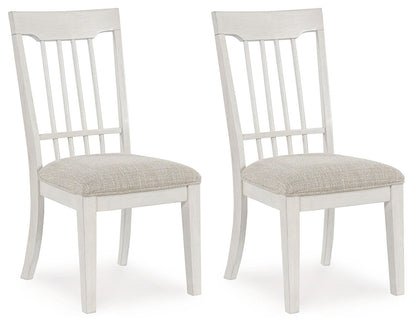 Shaybrock - Antique White / Brown - Dining Upholstered Side Chair (Set of 2)