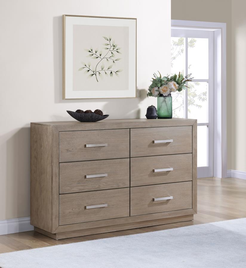 Kenora - 6-Drawer Dresser - Barley Brown