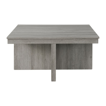 Uster - Mesa de centro con cuatro taburetes de almacenamiento - Gris