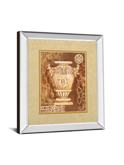 Precious Antiquity Il By Studio Nuvo - Mirror Framed Print Wall Art - Light Brown