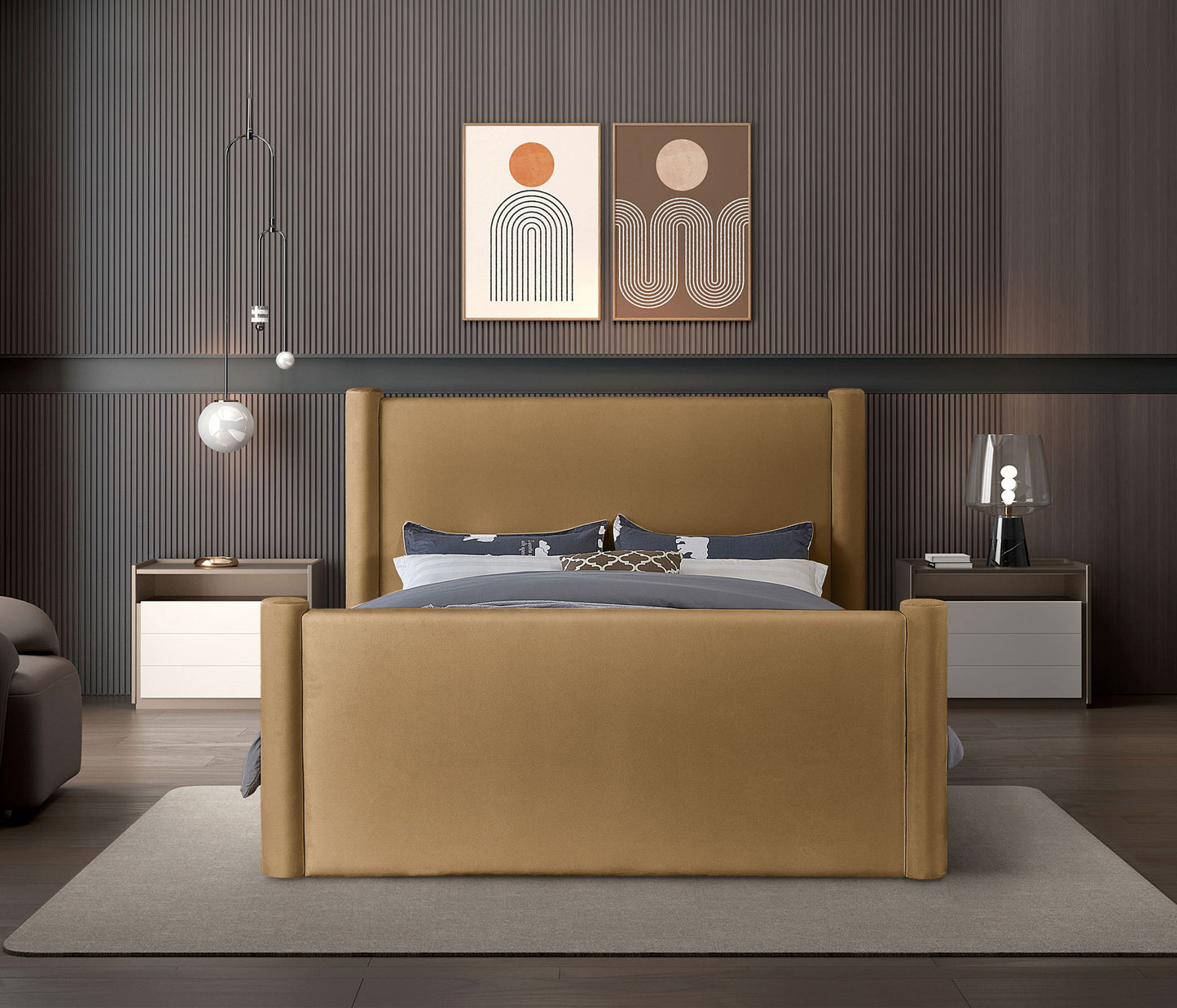 Elias - Velvet Upholstered Bed