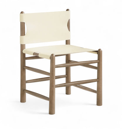 Santos - Vegan Leather Upholstered Dining Chair With Stained Brown Base (Set of 2)