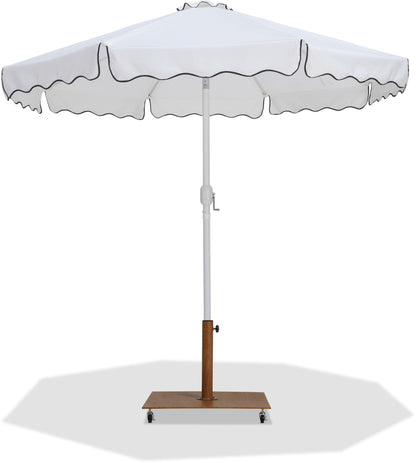 Amalfi - Aluminum Patio Umbrella - Light Brown Base / White Pole