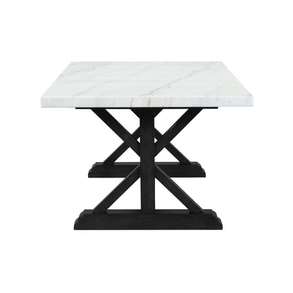 Toscana - Mesa de comedor con altura de encimera de mármol