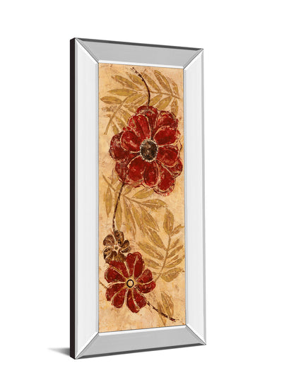 Touch Of Honey I By Maria Donovan - Mirror Framed Print Wall Art - Light Brown