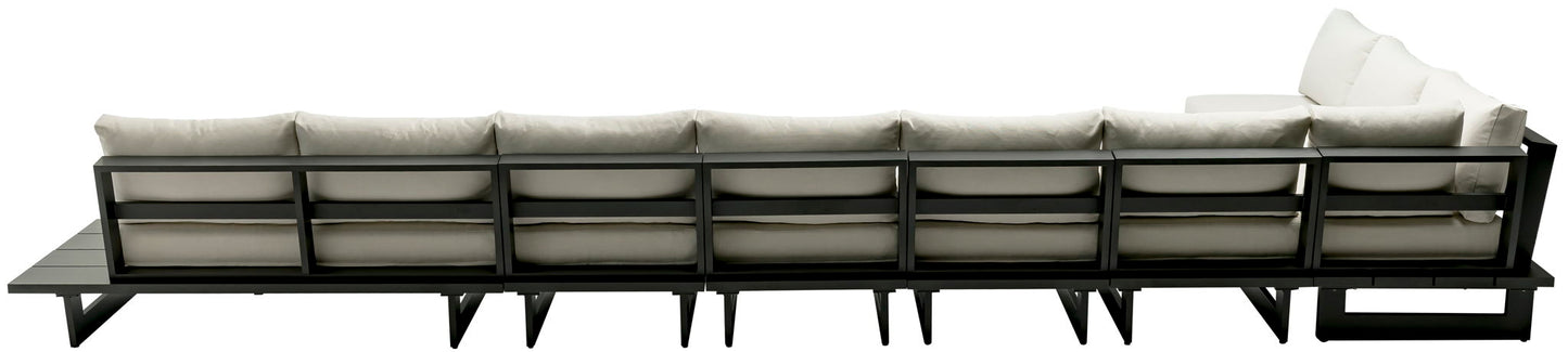 Maldives - 7 Piece Water Resistant Outdoor Patio Modular Sectional With Gray Base