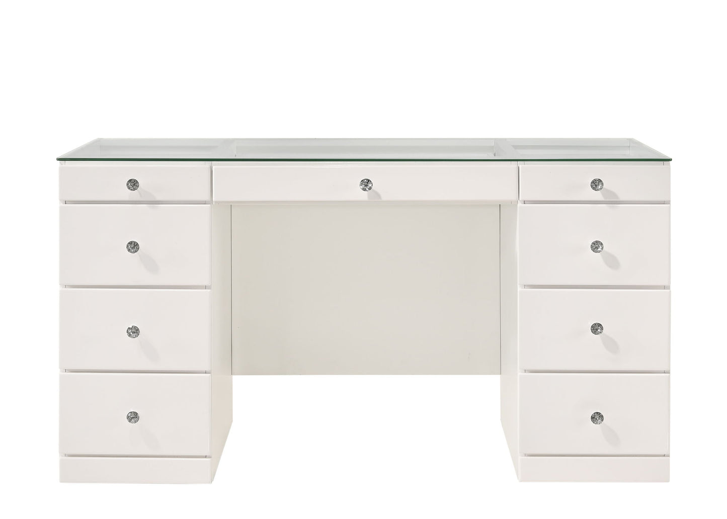 Avery - Vanity Set (With LED Luxo Mirror) - White