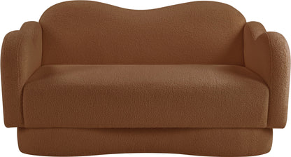 Bloom - Teddy Fabric Loveseat - Saddle