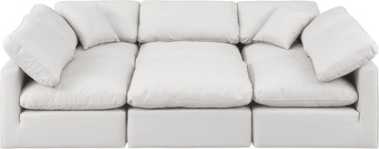 Indulge - Faux Leather 6 Piece Modular Sectional