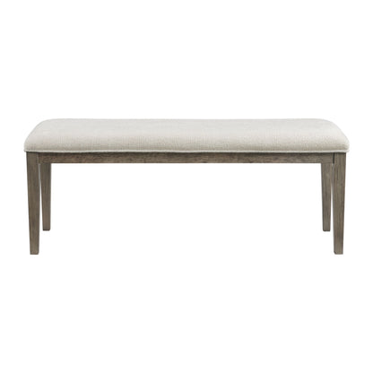 Versailles - Contemporary Dining Bench Boucle - White / Grey