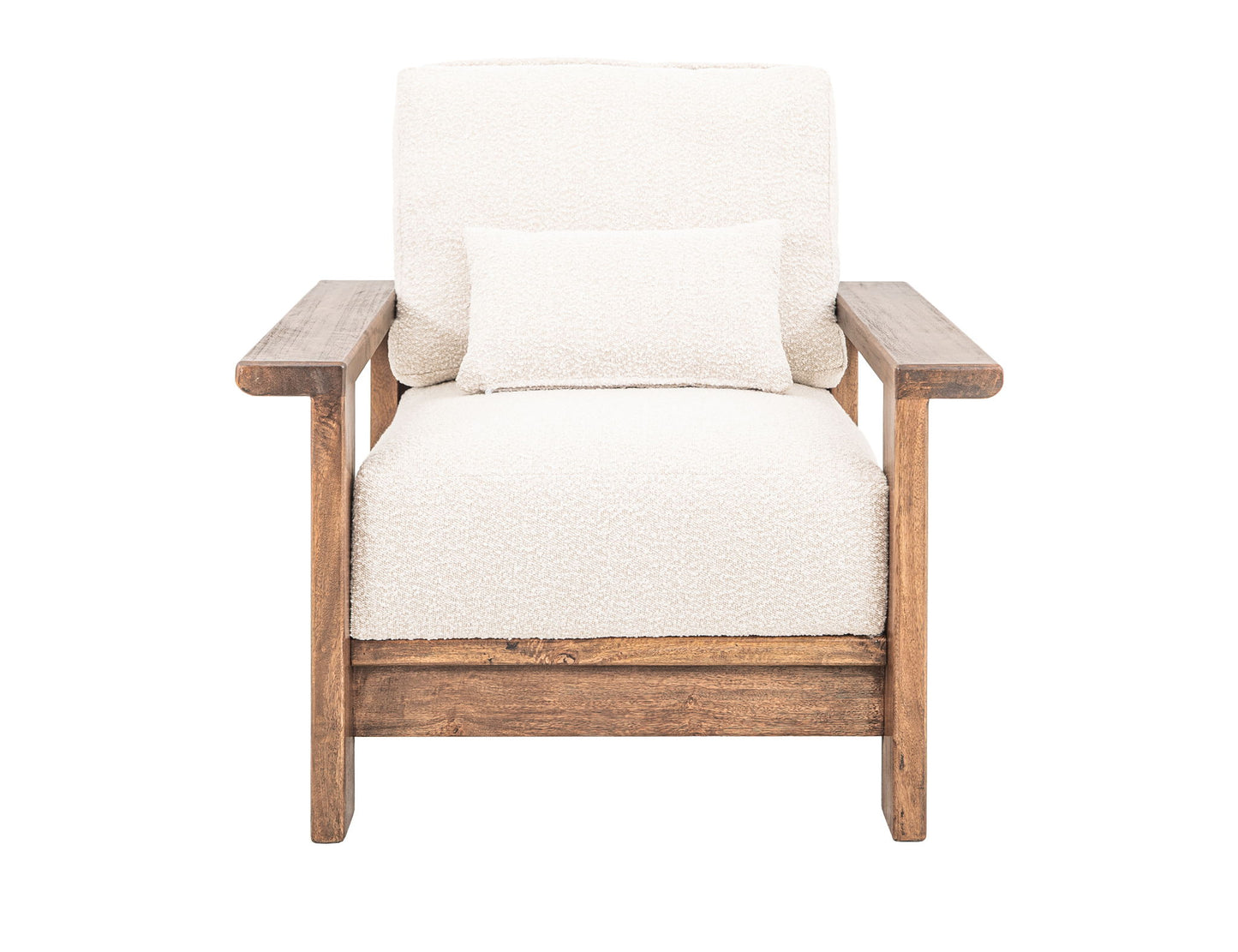 Duna - Armchair - White / Light Brown