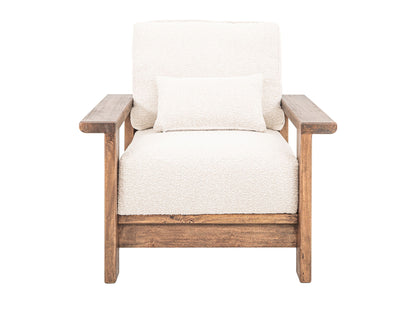 Duna - Armchair - White / Light Brown