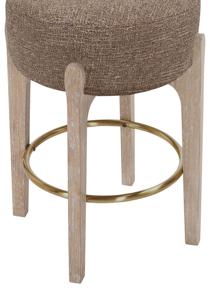 Torino - Backless Counter Stool With Brushed Natural Base (Set of 2)