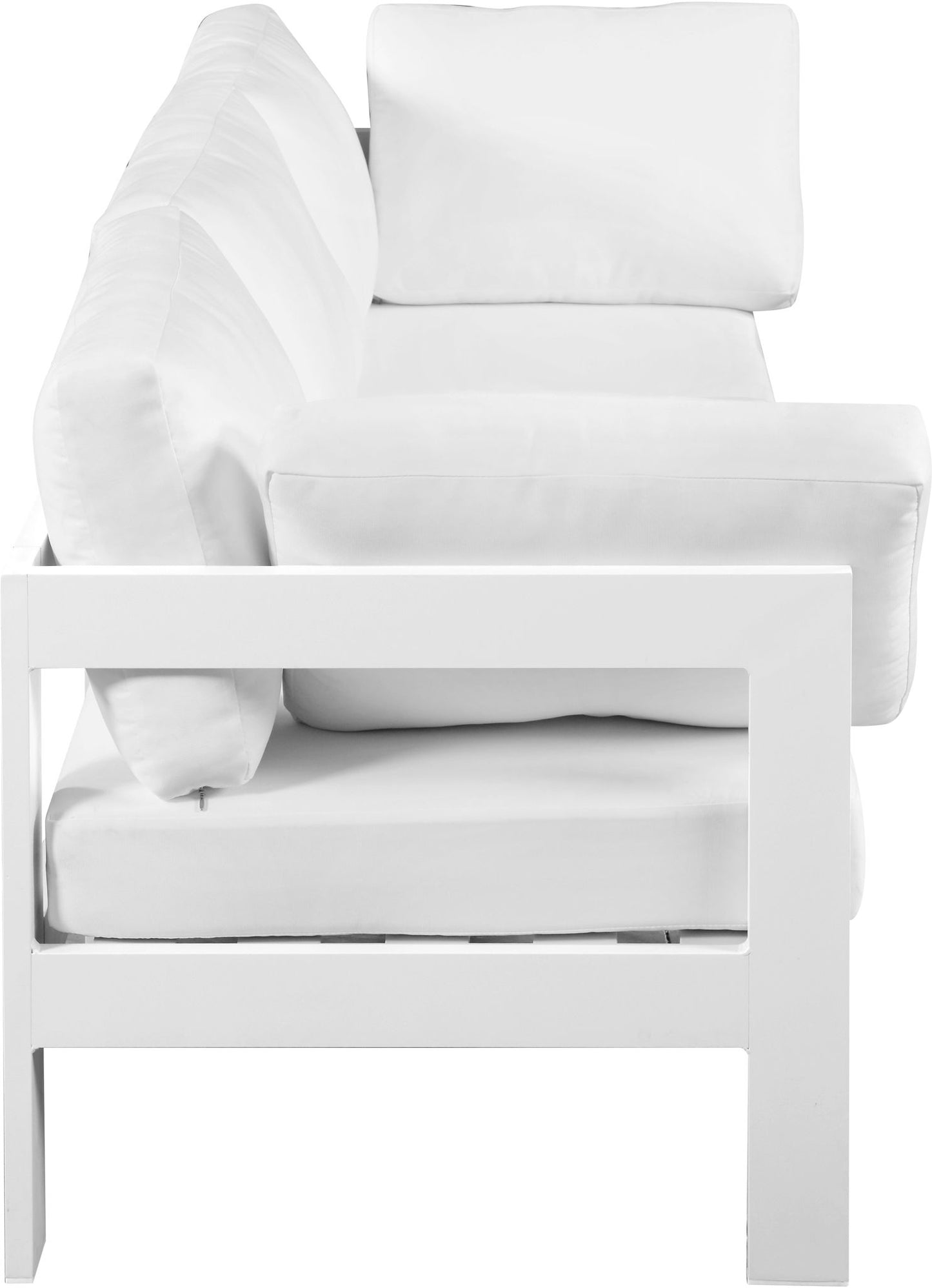 Nizuc - Outdoor Patio 3 Seat Modular Sofa With White Frame