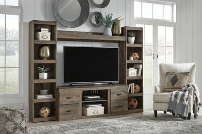 Trinell - Centro de entretenimiento de 4 piezas con soporte para TV de 60"